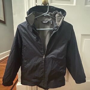 Lands end fleece lined rain jacket